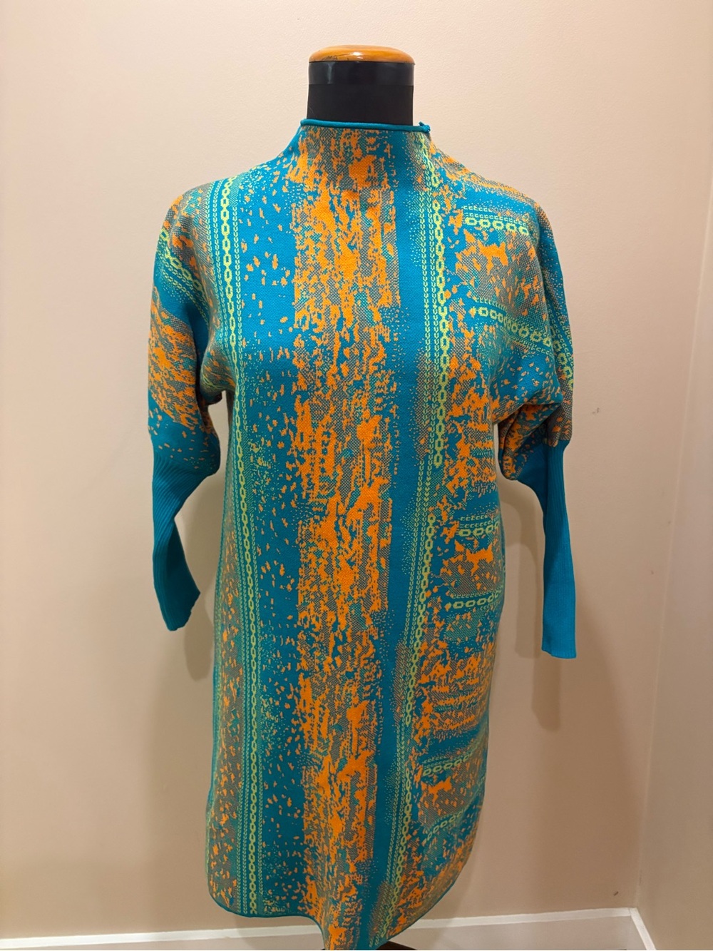Brand new Teal & Orange Patterned Swim Cover-Up Dress